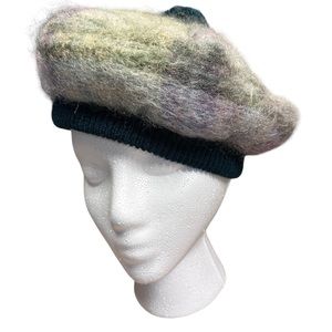 James Pringle Weavers Mohair Wool Beret Hat Scotland‎ Unisex